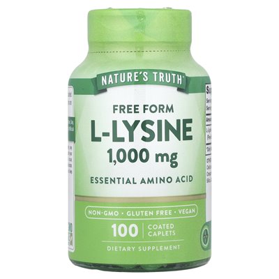 Nature's Truth, L-Lysine, 1000 mg, 100 powlekanych kapleczek