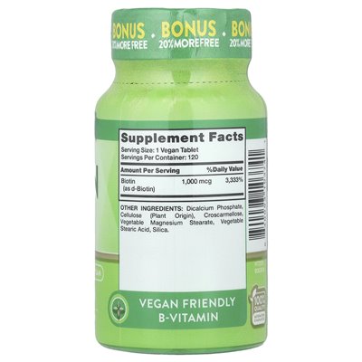Nature's Truth, Biotin, 1000 mcg, 120 Tabletten
