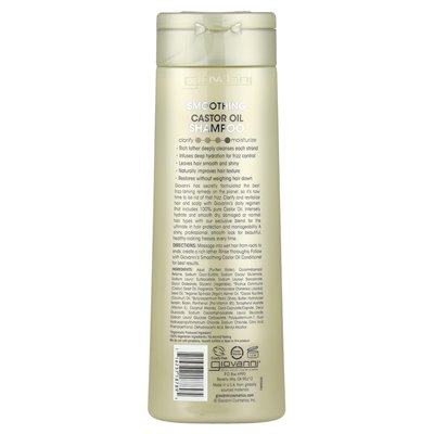 Giovanni, szampon wygładzający olej rycynowy, dla wszystkich rodzajów włosów, 13,5 fl oz (399 ml) Giovanni, szampon wygładzający olej rycynowy, dla wszystkich rodzajów włosów, 13,5 fl oz (399 ml)