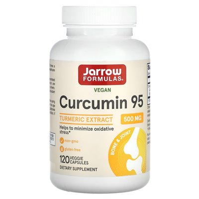 Jarrow Formulas, Curcumin 95, Kurkuma-Extrakt, 500 mg, 120 vegetarische Kapseln