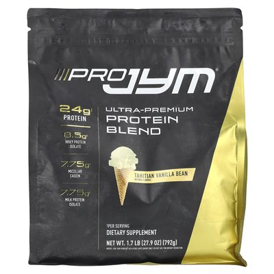 JYM Suplement Science, Pro JYM, ultra-premium białko, tahitian waniliowa fasola, 1,7 funta (792 g) JYM Suplement Science, Pro JYM, ultra-premium białko, tahitian waniliowa fasola, 1,7 funta (792 g)