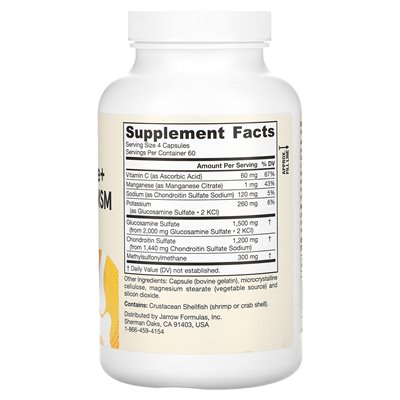Jarrow Formulas, Glucosamine + Chondroitin + MSM, 240 Capsules