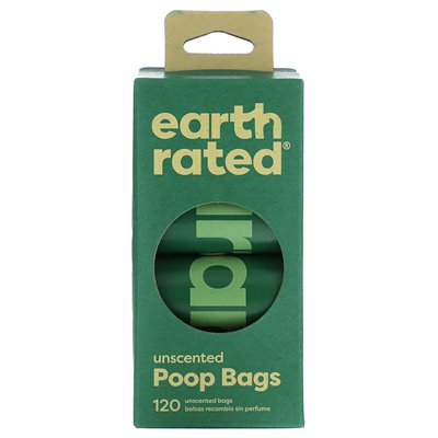 Earth Rated, Torby na Psie Odchody, Bezzapachowe, 120 torb