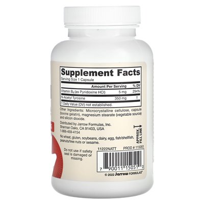 Jarrow Formulas, N-Acetyl-Tyrosin, 350 mg, 120 Kapseln