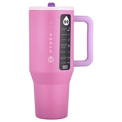 Hydrojug, Traveller Tumbler, różowy cukier, 40 uncji