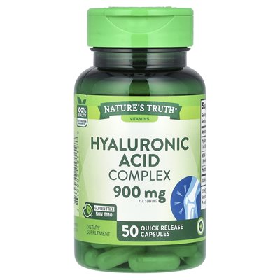 Nature's Truth, Hialuron Complex, 900 mg, 50 kapsułek szybkiego uwalniania (300 mg na kapsułkę)