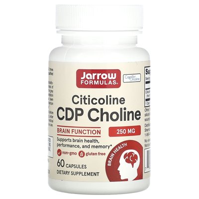 Jarrow Formulas, Citicolin, 250 mg, 60 Kapseln