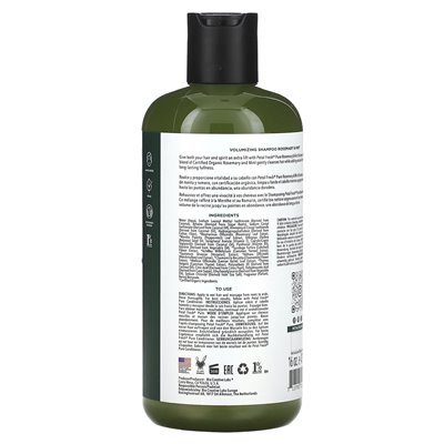 Płatkowy świeży, objętościowy szampon, Rosemary &amp Mint, 16 fl oz (475 ml)