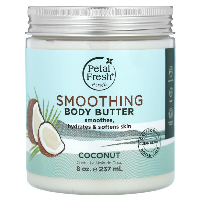 Petal Fresh, Pure, Smoothing Body Butter, Coconut, 8 oz (237 ml) Petal Fresh, Pure, Smoothing Body Butter, Coconut, 8 oz (237 ml)