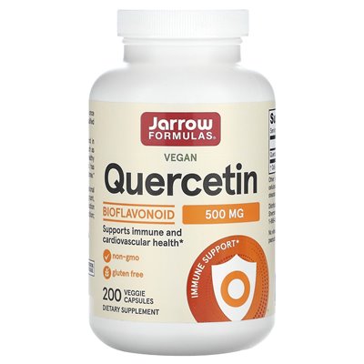 Jarrow Formulas, Quercetyin, 500 mg, 200 kapsułek wegetariańskich Jarrow Formulas, Quercetyin, 500 mg, 200 kapsułek wegetariańskich