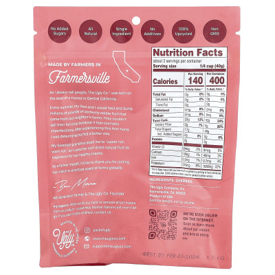Hi!I'm Ugly, Dried Fruit, Whole Cherries, 4 Ounces (113 G)