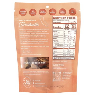 Hi!I'm Ugly, dried fruit, sliced nectarines, 3 ounces (85 g)