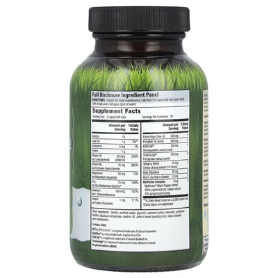 Irwin Naturals, Next Level, Testosteron UP V2, dodatkowa wytrzymałość, 60 płynnych miękkich żelazów
