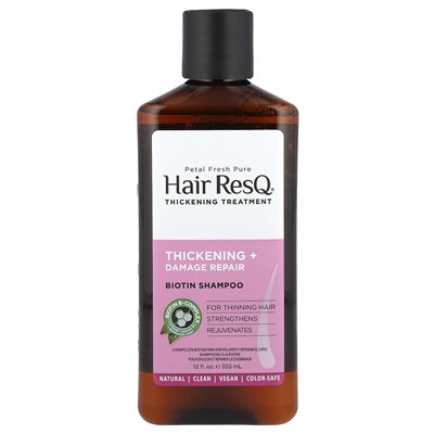 Petal świeży, włosy Resq®, szampon biotyny, zagęszczanie + naprawa uszkodzeń, 12 flory (355 ml)