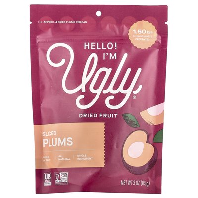 Hallo! Ich bin hässlich, Trockenfrüchte, Pflaumenscheibe, 3 Unzen (85 g)