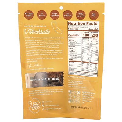Hi!I'm Ugly, Trockenfrüchte, geschnittene Aprikosen, 3 oz (85 g)