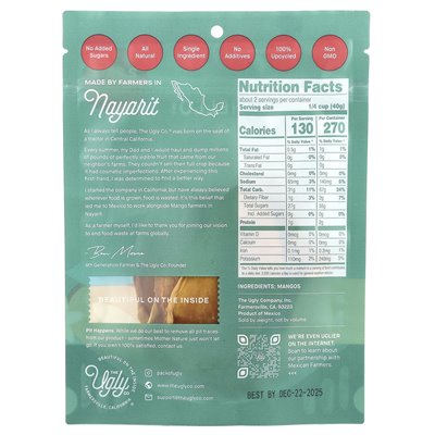 Hi!I'm Ugly, Trockenfrüchte, geschnittene Mango, 3 Unzen (85 G)
