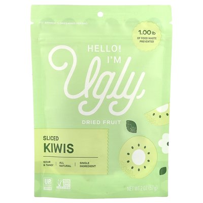 Hi!I'm Ugly, Trockenfrüchte, Kiwischeiben, 2 Unzen (57 g)