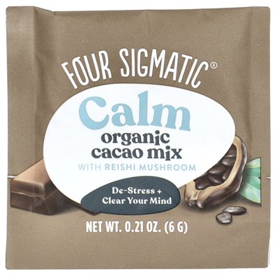 Four Sigma Peaceful Bio-Reishi-Pilz-Kakao-Mischung, 10 Packungen, je 0,21 oz (6 g)