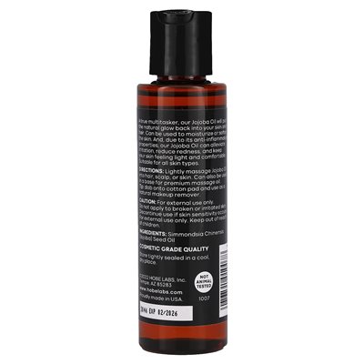 Hobe Labs, Essentials, Organic Jojoba Oil, 4 Fl Oz (118 ml) Hobe Labs, Essentials, Organic Jojoba Oil, 4 Fl Oz (118 ml)