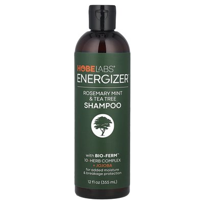 Hobe Labs, Energizer ™, Szampon, Rosemary Mint &amp Tea Tree, 12 Fl Oz (355 ml)