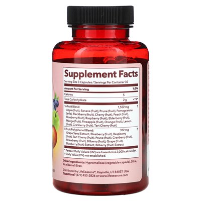 Lifesasease, Fruit Boost, 90 kapsułek