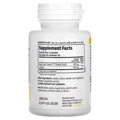 Kyolic, Aged Garlic Extract ™, z lecytyną, zdrowiem cholesterolu, 100 kapsułek Kyolic, Aged Garlic Extract ™, z lecytyną, zdrowiem cholesterolu, 100 kapsułek
