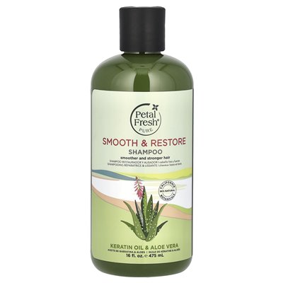 Petal świeży, czysty, gładki i przywracający szampon, olej keratyny i aloes, 16 fl oz (475 ml)