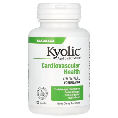 Kyolic Gealterter Knoblauchextrakt, Herz-Kreislauf, Originalformel 100, 600 mg, 100 Kapseln (300 mg pro Kapsel)