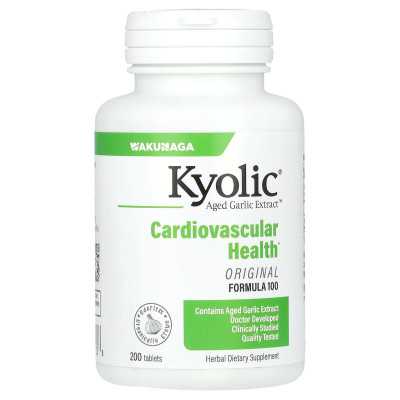 Kyolic Aged Garlic Extract, Cardiovascular, Original Formula 100, 600 mg, 200 tablets (300 mg per tablet)