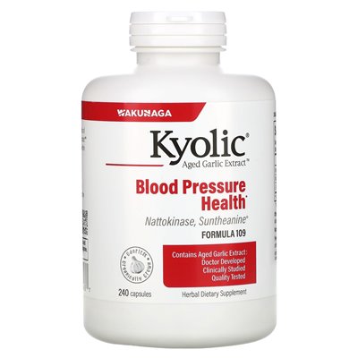 Kyolic Elder Garlic Extract Blood Pressure Health Formula 109 240 Capsules