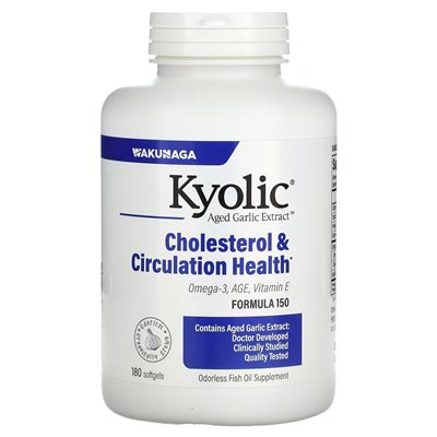 Kyoliczne, starzejące się ekstrakt z czosnku, cholesterol i Circulation Health, 180 softgels Kyoliczne, starzejące się ekstrakt z czosnku, cholesterol i Circulation Health, 180 softgels