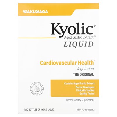 Kyolic, Aged Garlic Extract Liquid, 2 Bottles, 2 fl oz (60 ml) Each Kyolic, Aged Garlic Extract Liquid, 2 Bottles, 2 fl oz (60 ml) Each