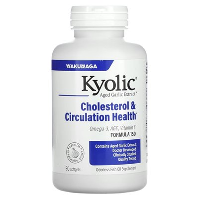 Kyolic, Anti-Aging-Knoblauchextrakt, Cholesterin- und Kreislaufgesundheit, 90 Weichkapseln
