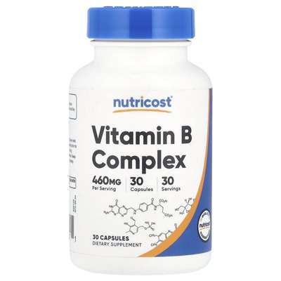 Nutricost, kompleks witaminy B, 30 kapsułek
