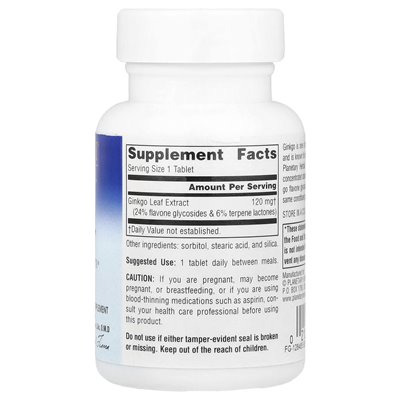 Planetary Herbals, Ginkgo Optimem 120 ™, 120 mg, 60 tabletek