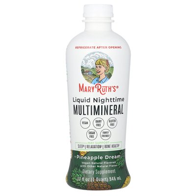 Maryruth's, Liquid Nighttime Multimineral, Pineapple Dream, 32 Fl Oz (946 ml)