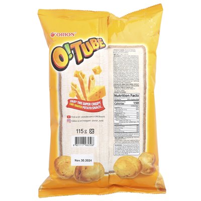 Orion, O!Rurka, przekąski ziemniaczane, ser Cheddar, 4,06 uncji (115 g)