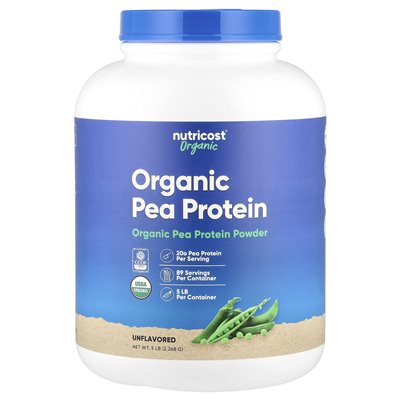 Nutricost, organiczne białko grochu, niezmożone, 5 funtów (2268 g)
