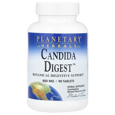 Planetary Herbals, Candida Digest ™, 90 tabletek