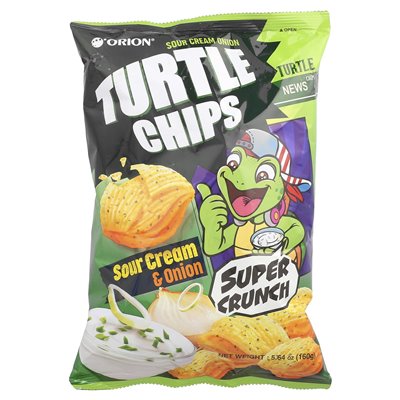 Orion, chipsy żółwiowe, kwaśna cebula, 5,64 uncji (160 g)
