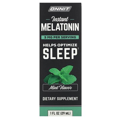 Onnit, Instant Melatonin, Mint, 3 mg, 1 fl oz (29 ml)