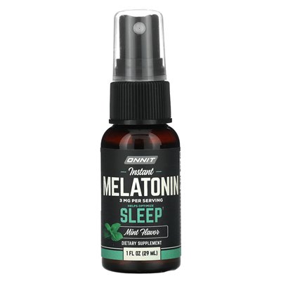 Onnit, Instant Melatonin, Mint, 3 mg, 1 fl oz (29 ml)