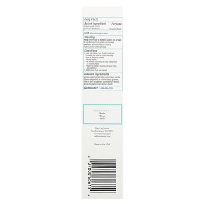 Native, wybielający pasta do zębów, z olejem Fluorku, dzikiej mięty i mięty pieprzowej, 4,1 uncji (116 g)