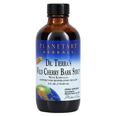 Planetary Herbals, Dr. Tierra's Wild Cherry Bark Syrop, 4 Fl Oz (118,28 ml)