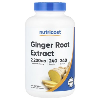Nutak, ekstrakt z korzenia imbiru, 2200 mg, 240 kapsułek