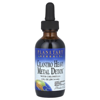 Zioły planetarne, Cilantro Heavy Metal Detox ™ z chlorellą, 2 Fl Oz (59,14 ml)