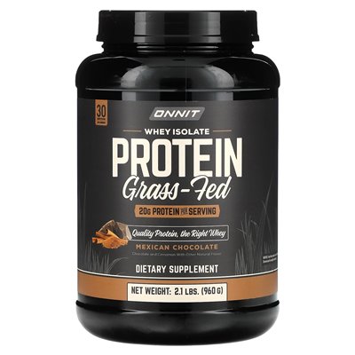 Onnit, Whey Isolate Protein, Grass-Fed, Mexican Chocolate, 2.1 lbs (960 g) Onnit, Whey Isolate Protein, Grass-Fed, Mexican Chocolate, 2.1 lbs (960 g)