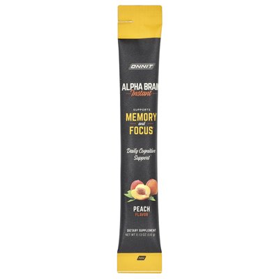 Onnit, Alpha Brain® Instant, Peach, 30 Packets, 0.13 oz (3.6 g)