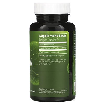 MRM Nutrition, Moringa-Blatt, 60 vegane Kapseln